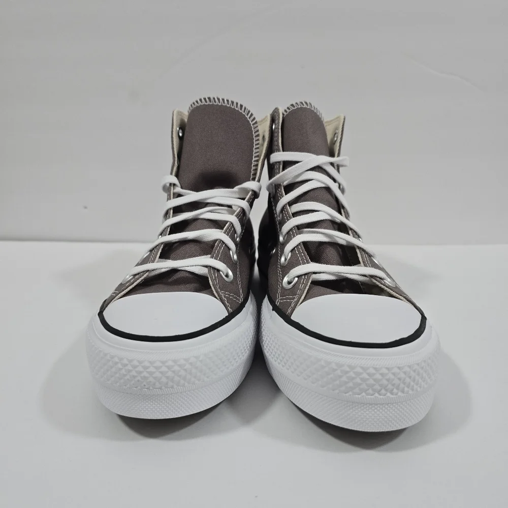 Converse All Stars Canvas Chunks Trainer  Gray High-Top Sneakers Womens Size 9.5 - Picture 14 of 16